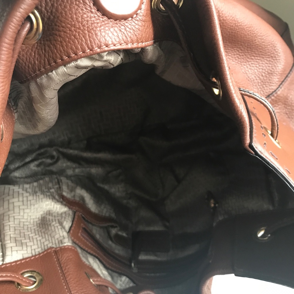 NWOT Cole Haan Drawstring Leather Hobo Bag - Picture 2 of 6